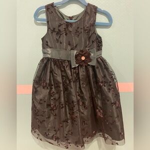 Jayne Copeland Black Floral Dress with Bow